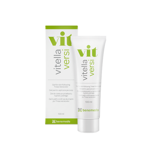 Vitella Versi Gel dermatológico para pitiriasis versicolor.