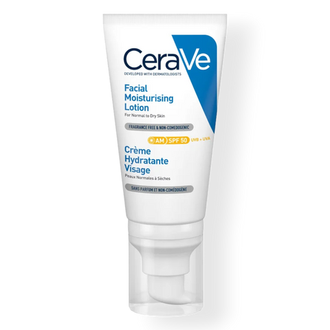 CeraVe Loción Hidratante de Rostro SPF50